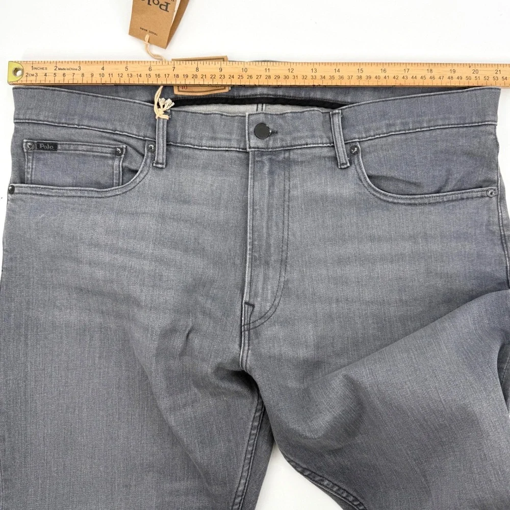 NEW Polo Ralph Lauren Mens 40x30 Sullivan Slim Performance Stretch Grey Jeans